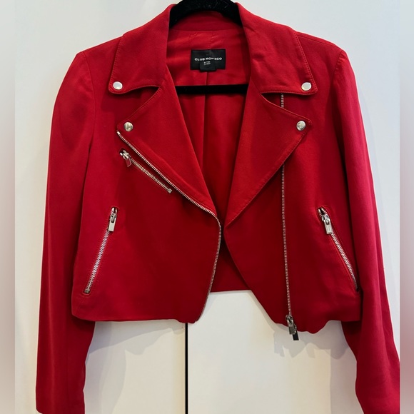 Red Club Monaco Moto Jacket - Picture 3 of 5